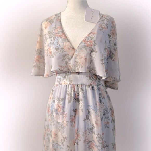 NWT-WAYF Flutter Sleeve Maxi Evening Formal Special events Dress M - Picture 3 of 12